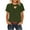 Army Green-shirts, variant on Womens Basic Short Sleeve Tops Solid Round Neck Shirts Summer Trendy Blouse with Heart-shaped cutout neckline