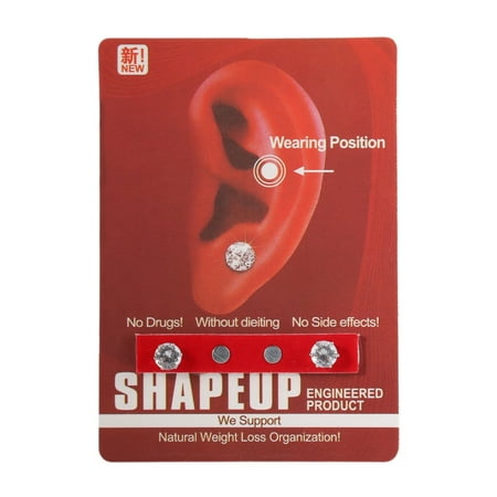 Dsstyles 2 Pair Bio Magnetic Healthcare Earring Weight Loss 2 Pair Bio Magnetic Healthcare Earring Weight Loss Earrings Slimming Ear Healthy Stimulating Acupoints Stud