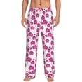 thumbnail image 2 of Goofa Orchids Flowers Printed Soft Pajama Pants for Men, Wide Leg Comfy Casual Lounge Yoga Pants-Small, 2 of 9