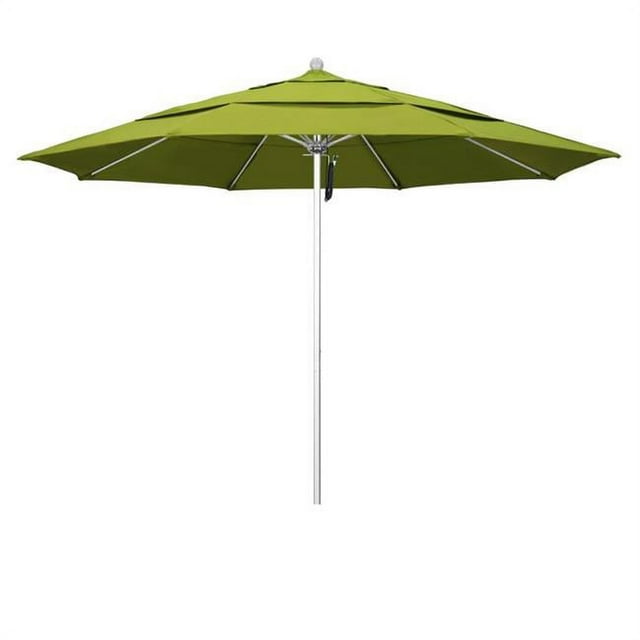 California Umbrella ALTO118002-SA11-DWV Venture Silver Market Umbrella, Ginkgo - 11 ft. x 8 Ribs