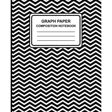 Graph Paper Spiral Pad Graph Paper Composition Notebook: Chevron (Black), 7.5