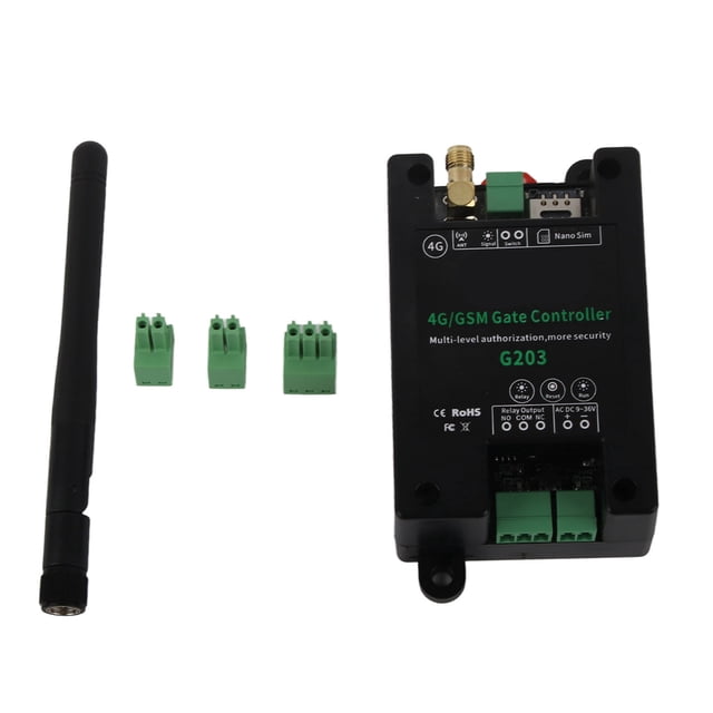 Abridor de puerta GSM G203 3G 4G, control remoto para acceso a puerta de garaje, compatible con reinicio remoto y reinicio DC9‑36V