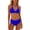S10-Blue, variant on Women Swimwear Two Piece Swimsuits Neck Control High Waisted Bikini Contrast Color Bathing L Light Green