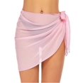 thumbnail image 1 of Ekouaer - Pareos cortos para mujer, para la playa, transparentes, para bikini, de gasa, para trajes de baño S-3XL Zhivalor HMHZ773-3, 1 of 1