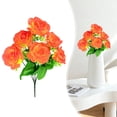 thumbnail image 7 of Artificial Flowers,6 Heads Artificial Rose Bouquet 35cm Rose Plastic Arrangement For Dining Table Home Wedding Centerpiece Decor Multi Colors Available, 7 of 7
