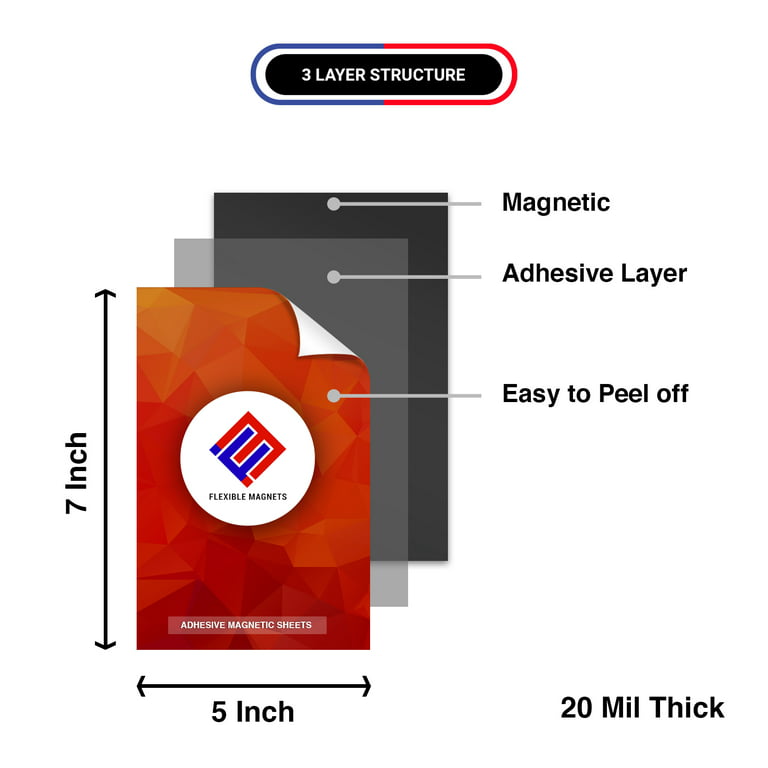 Master Magnetics Flexible Magnetic Sheet with Adhesive