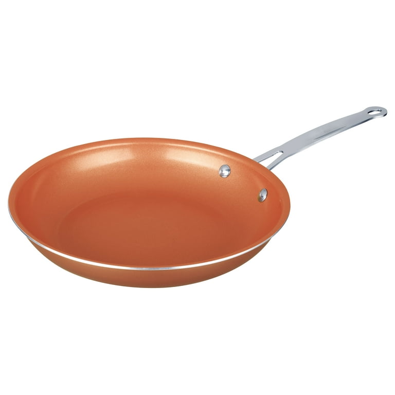 Copper Nonstick Ceramic Frying Pan with lid – 8-inch Egg Cooking Pan with