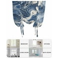 thumbnail image 6 of Vintage Navy Blue Tie Up Curtains for Window, Thermal Insulated Balloon Shade Adjustable Rod Pocket Curtains Valance Panels for Kitchen Bathroom Cafe 42 x 54 Marble Abstract Art, 6 of 6
