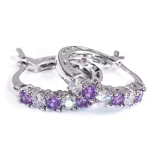 Pendientes de mujer con diamantes huecos | Tachuelas de cristal para mujer de estilo europeo | Deslumbrante joyería de moda no alergénica de aleación | Diseño Clásico Moderno | 1 par | Cómodo y