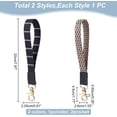 thumbnail image 2 of 2 Pcs Wristlet Lanyard Mixed Color Nylon Hand Wrist Keychain Wristlet Strap with Alloy Lobster Clasps Clips, 2 of 5