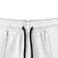 thumbnail image 5 of Besolor Men's Shorts Summer Lightweight Casual Thin Breathable Elastic Waist Drawstring Workout Running Knee Length Shorts with Pocket(X-Large,White), 5 of 5