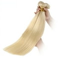 thumbnail image 4 of Blonde Bundles Straight Human Hair Weave 100% Brazilian Remy Natural Human Hair Weft Extensions Human Hair Bundles 613# 26inch, 4 of 7