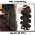thumbnail image 2 of MY-LADY Wavy Tape in Remy Human Hair Extensions Curly Body Wavy Seamless Skin Weft Full Head Hairpiece US Stock 20PCS 18" #02 Dark Brown, 2 of 9