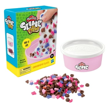 Play-Doh Slime Li'l Charms Cereal Themed Slime, 4.5-oz Can with Plastic Cereal Bits
