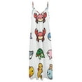 thumbnail image 6 of Cute Aquatic Animals Sleeveless Suspender Dress Summer Fashion Casual Long Dress, 6 of 9