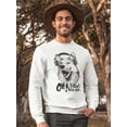 thumbnail image 2 of Husky With Headphones Sweatshirt Men -Image by Shutterstock, Male XX-Large, 2 of 4