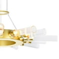 thumbnail image 4 of CWI Lighting Collar 14 Light Contemporary Metal Chandelier in Satin Gold, 4 of 5