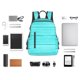 thumbnail image 4 of Balery Turquoise Wooden Mochila ligera para hombre y mujer: duradera e impermeable, ideal para la escuela, el trabajo, viajes y uso diario., 4 of 7