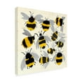 thumbnail image 4 of Jenny Frean 'Inky Bees' Canvas Art - 14 x 14 Inches, 4 of 4