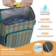 thumbnail image 4 of Nordic Style Boho Cooler Backpack - 20L Insulated Leakproof Bag, Bohemian Design for Beach, 4 of 6