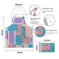thumbnail image 7 of Bohemian Pioneer Flower Patchwork Apron-Garden Aprons for Women with Pockets-Cotton Linen Waterproof Kitchen Cooking Gardening Aprons Adjustable for Kitchen,Cooking,BBQ and Salon 33x27 Inch, 7 of 7