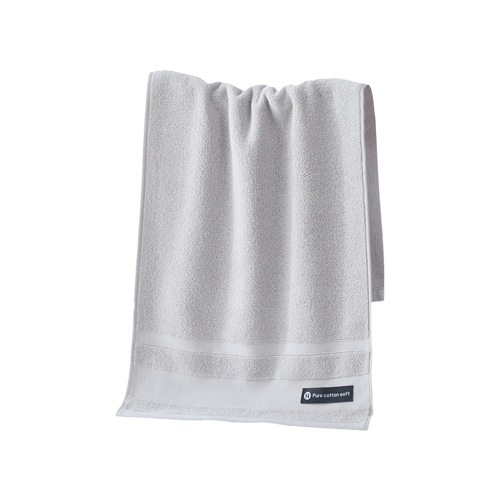 10 Pcs Cotton Bath Towels Set Gray Soft Thick Absorbent Towels for Bathroom Spa Pool Beach College Dorm Gift