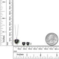 thumbnail image 2 of Gem Stone King 4.12 Cttw Green Mystic Topaz and White Topaz Pendant Necklace Earrings Set for Women | 925 Sterling Silver | Heart Shape 8MM and 6MM | With 18 inch Chain, 2 of 3