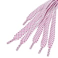 thumbnail image 3 of 3 Pares De Cordones Para Zapatillas Doble Capa Punto Hueca Plana Fucsia Blanco 140 cm/55, 3 of 4