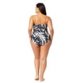 thumbnail image 4 of Women's Plus Palm Chic Twist Front Shirred One Piece Swimsuit, 4 of 4