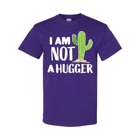 Inktastic I Am Not a Hugger with Cactus T-Shirt