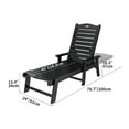 thumbnail image 7 of Dextrus Outdoor Chaise Lounge Chair with Adjustable Backrest, Heavy Duty Resin Patio Lounger with Wide Armrest and 350lbs Capacity for Outside Poolside Beach Backyard, Waterproof, Black, 7 of 7