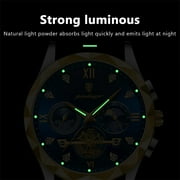 POEDAGAR Luxury Man Wristwatch Waterproof Luminous Chronograph Watch for Men Stainless Steel Mens Quartz Watches