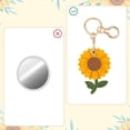 thumbnail image 4 of Sunflower Keychain Compatible with AirTag, Cute Leather Keychain Holder Flower Keyring Cover Leather Sunflower Keychain Case Sunflower Keychain Charm for Wallet Key Chain Accessories, 4 of 7