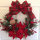 thumbnail image 1 of Christmas Wreath Artificial Plant Rattan Circle Wall Decor Simulation Flower, 1 of 6