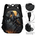 thumbnail image 3 of Lafuoo Full Moon Black Dragon Pattern USB Backpack, Multi-Pocket Laptop Backpack, Unisex Travel Backpack for Office, Work-One Size, 3 of 7