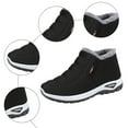 thumbnail image 5 of Snow Boots for Men Seniors Dad Waterproof Lightweight Thermal Fleece Lined Anti Skid Winter Work Walking Ankle Booties Black Size 7.5, 5 of 7