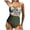 Green, variant on VerPetridure One Piece Bathing Suits for Women High Cut Women Front Cross Cutout Mesh One Piece Swimsuits Tummy Control Swimwear Tankini Monokini Beachwear