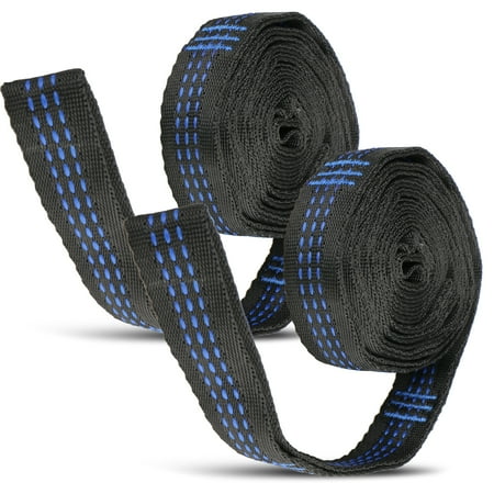 Dyna Triple Trees - 2 Pack Hammock Straps Lightweight Polyester Material Straps for Trees - Compatible with all hammocks (10 feet L x 1 inch Triple Stitched Seams)