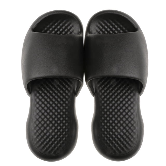 Bathroom Slippers Solid Color: Simple Thick Sole Household Sandals Shower Slides