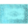 thumbnail image 1 of Ahgly Company Indoor Rectangle Persian Light Blue Traditional Area Rugs, 7' x 9', 1 of 4