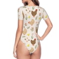 thumbnail image 4 of Naloa Chicken Family Women's Short-Sleeved Onesie, One-Piece Swimsuit for Parties, dates, clubs - Large, 4 of 9