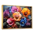 thumbnail image 2 of Designart "Garden Full Of Colorful Pansies I" Pansies Floater Framed Wall Decor, 2 of 5