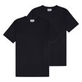 thumbnail image 1 of ellesse Camiseta para hombre paquete de 2 - ACCIANO, manga corta, cuello redondo, logotipo, algodón, liso Negro XL (X-Large), 1 of 4