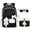 Black and White, variant on AoDai Belted girl's schoolbag set - Large capacity student backpack with pen holder and handbag for storage