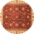 thumbnail image 1 of Ahgly Company Indoor Round Abstract Orange Modern Area Rugs, 8' Round, 1 of 4