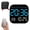 Blue, variant on Hangable Standalone Square Clock - Large Digital Wall Clock with Remote Control, LED Display, Temperature & Date, Digital Clocks for Home, Office, Bedroom