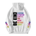 thumbnail image 5 of FAOWME Womens Hoodies With Pocket Long Sleeve Letter Print Drawstring Loose Comfortable Fashion Sweatshirts For Autumn Winter Daily Wear White M, 5 of 6