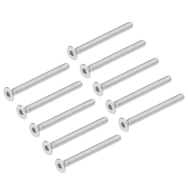 Tornillos de cabeza plana M3x30mm, tornillo hexagonal interno, sujetadores de acero inoxidable 304, 50 Pcs
