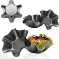 thumbnail image 3 of Hariumiu Taco Shell Maker Carbon Steel Nonstick Tortilla Maker with Taco Shell Salad Bowl Mold Kitchen Baking Tool for Skin Corn Cakes More Shell Pans Baking, 3 of 8