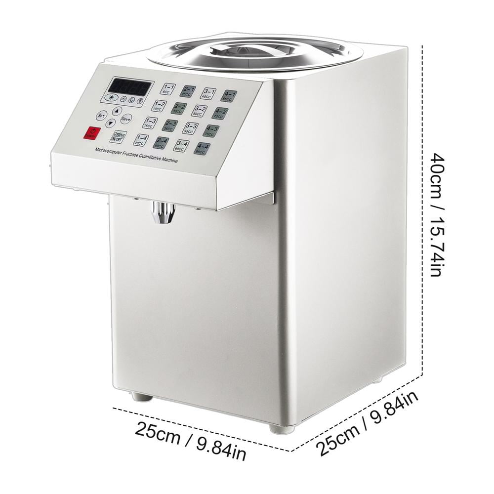 Mulaxen Automatic Fructose Dispenser for Commercial 8L Electric Fructose Sugar Syrup Quantitative Machine Syrup Machine Fructose Machine for Milk Tea Soft Drink Cafe and Bakery kind